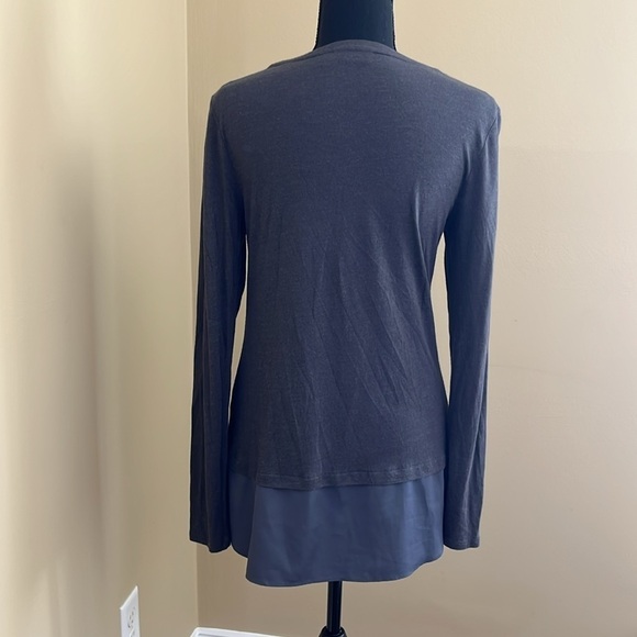 🆕 Apt 9 Long Sleeve Shiny Embellished Front Gray Sz S - Picture 5 of 8